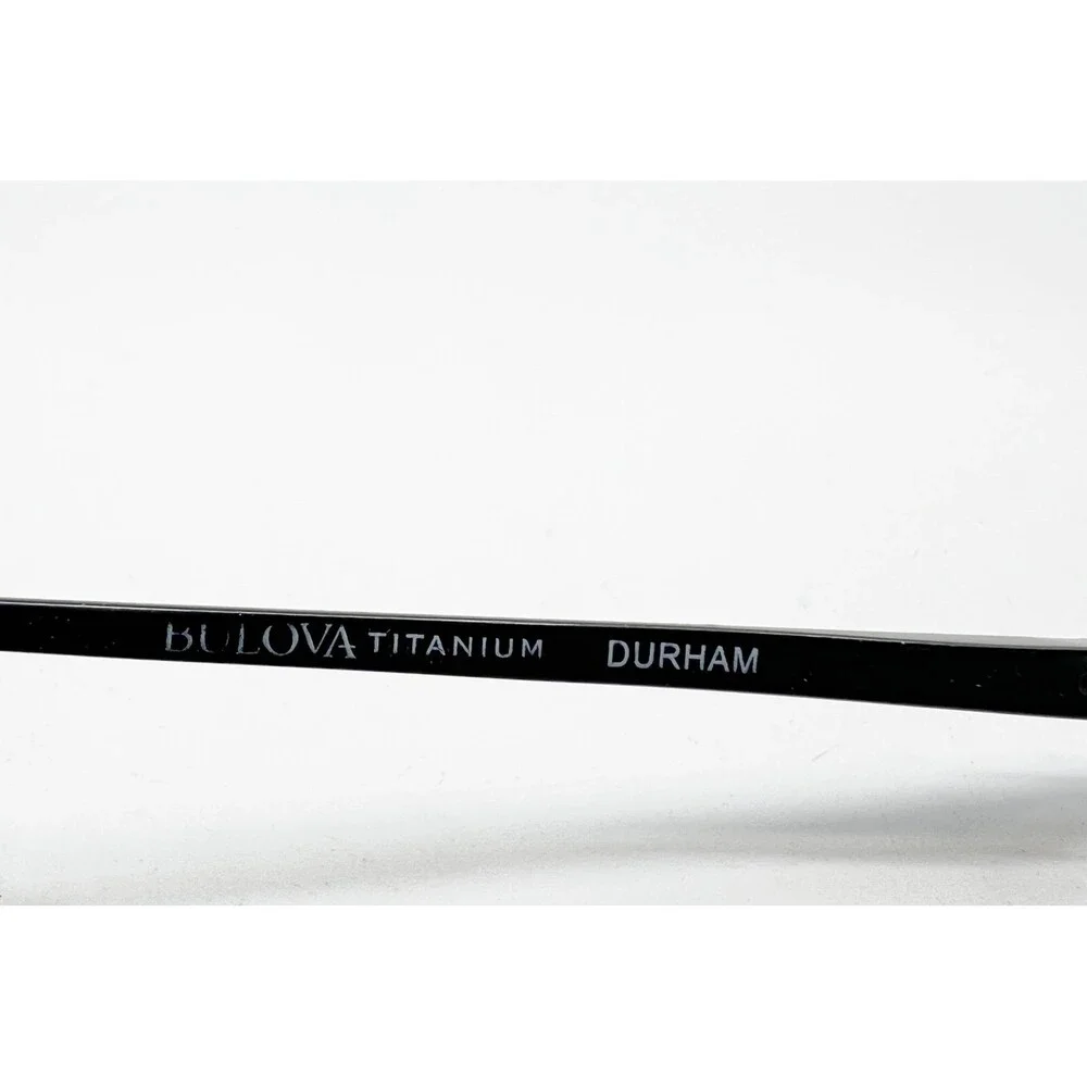 Bulova Durham Eyeglasses Mens Black Titanium Half Rim Rectangular 54-18-140